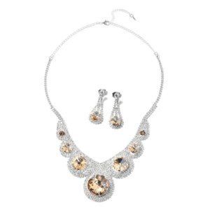 Necklace and earrings set, prom, bridal.